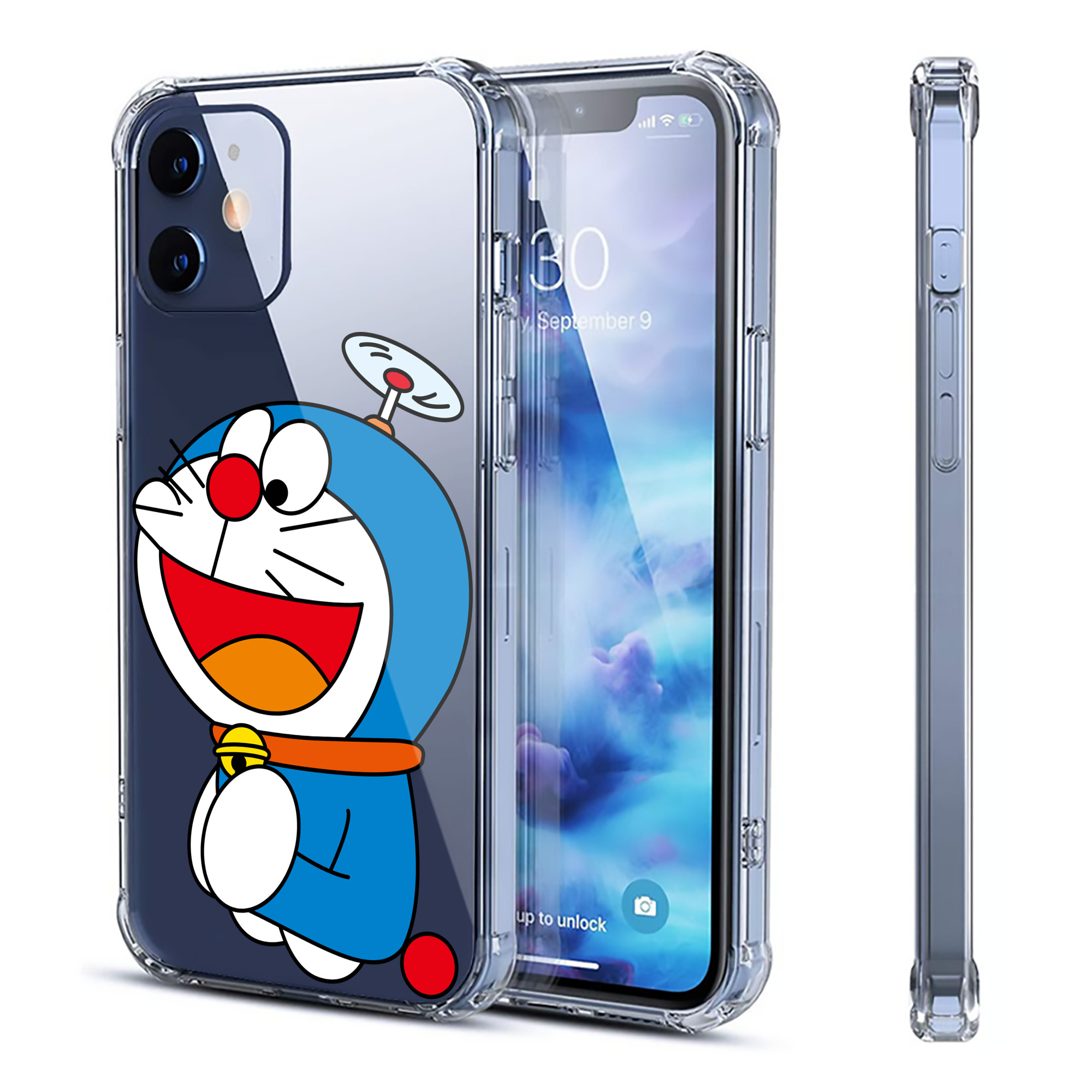 （画像用） ドラえもん Doraemon 【iPhone 12シリーズ対応】透明スマホケース（クリアソフトケース）